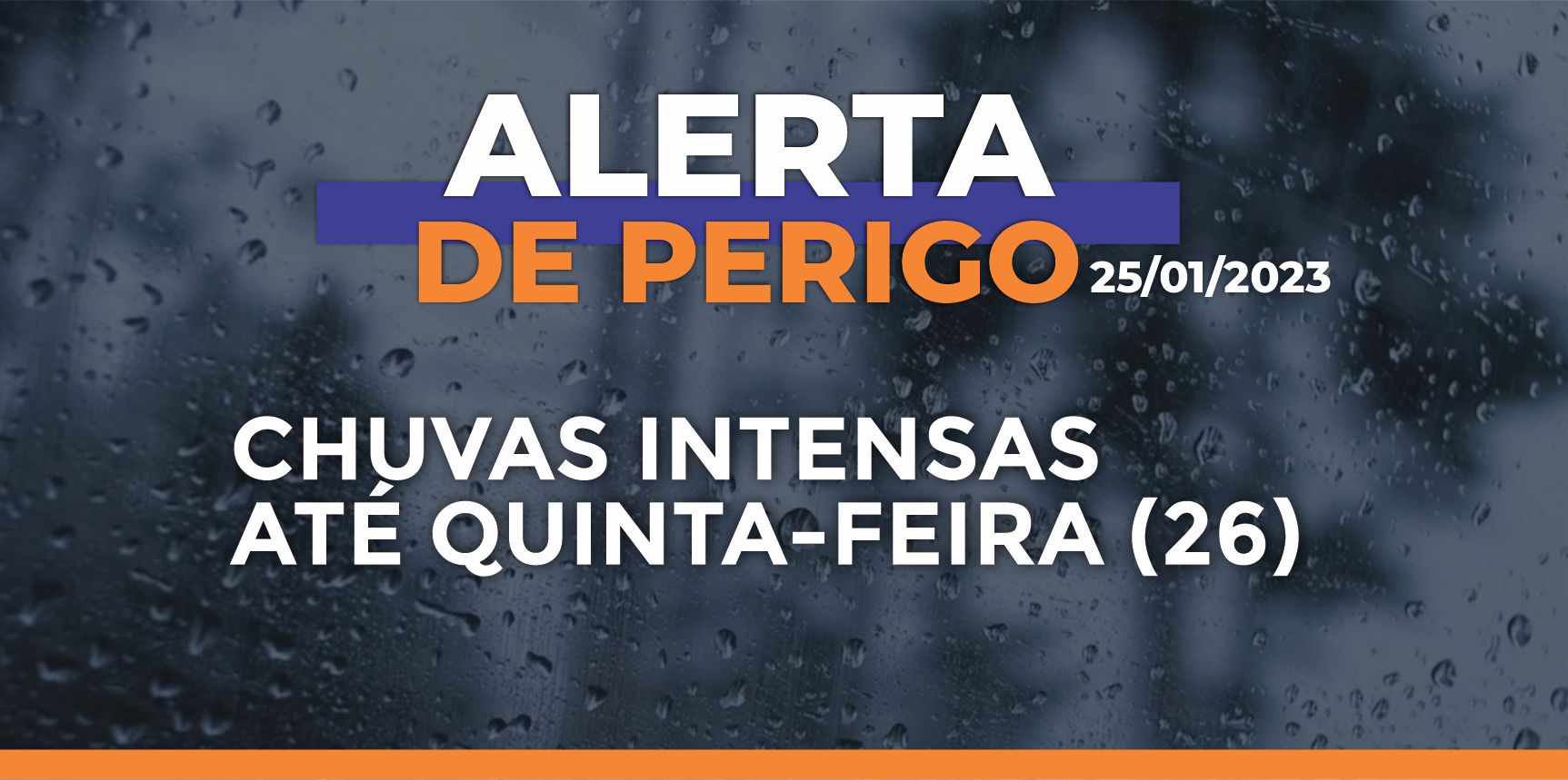 NOTÍCIA: Defesa Civil de Vargem Alta emite alerta para o risco de chuvas intensas até quinta-feira (26)
